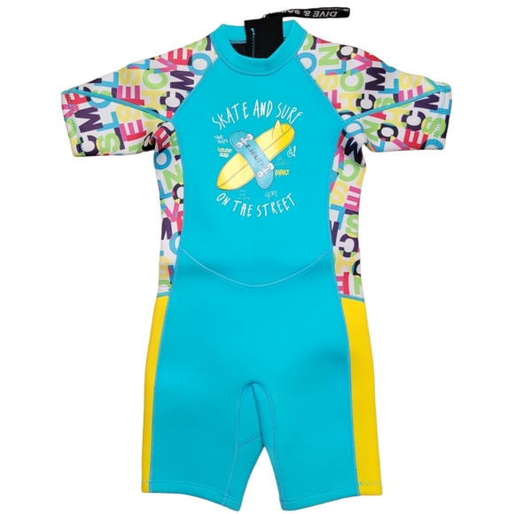 NWOT Dive & Sail Kids Wetsuit  Thermal Neoprene One Piece Short Sleeves XL - Picture 2 of 13